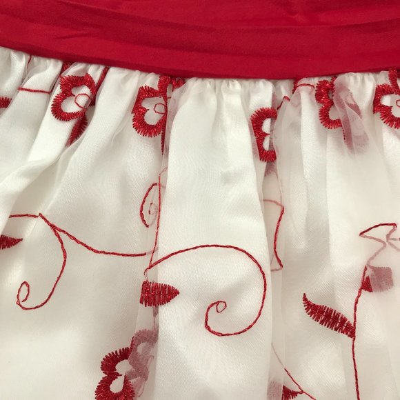 Bonnie Jean, Girls Red Flower Dress, Age 4 (4T) - Picture 7 of 9